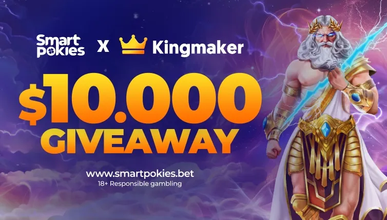 Smart Pokies and Kingmaker Casino are set to make June truly unforgettable with $10,000 June Giveaway