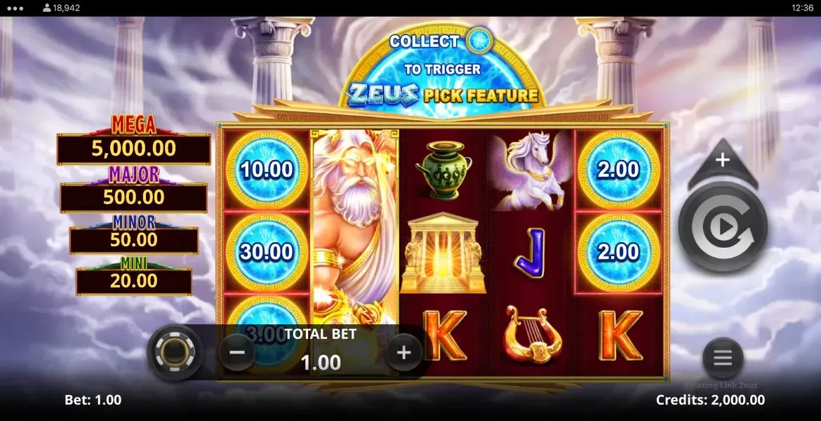 Play in Amazing Link Zeus slot by Spinplay Games - Free play in demo mode and full review for free now | SmartPokies