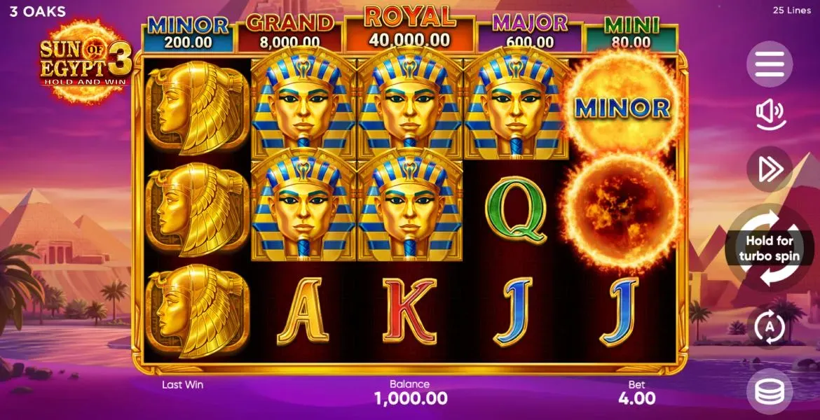 Play in Sun of Egypt 3 slot review and free play demo for free now | SmartPokies