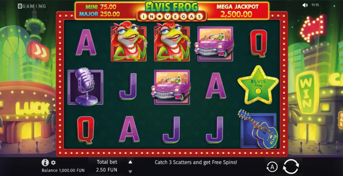 Play in Elvis Frog in Vegas for free now |