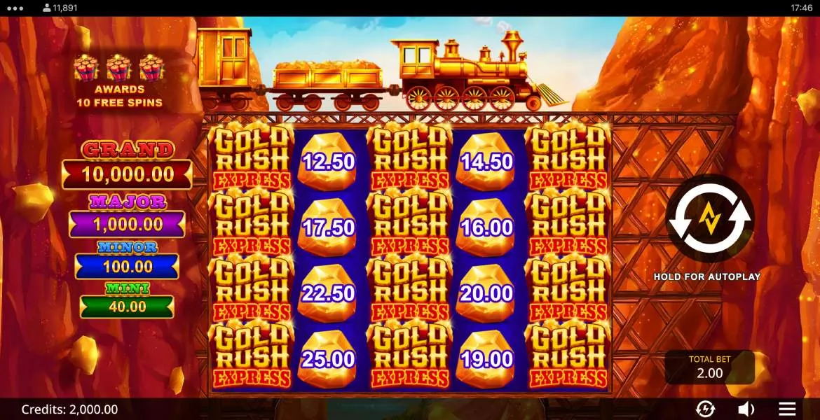 Play in Gold Rush Express for free now |