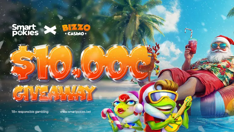 Smart Pokies x Bizzo Casino $10,000 Christmas Giveaway!