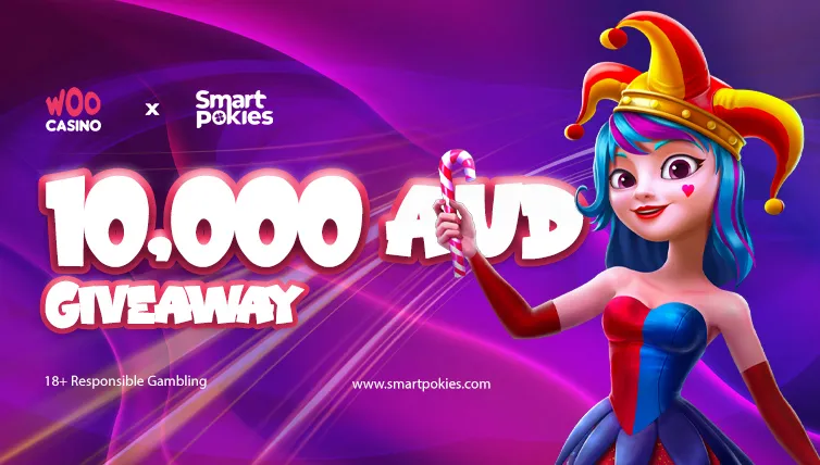 10,000 AUD Giveaway Launched by Woo Casino and Smart Pokies